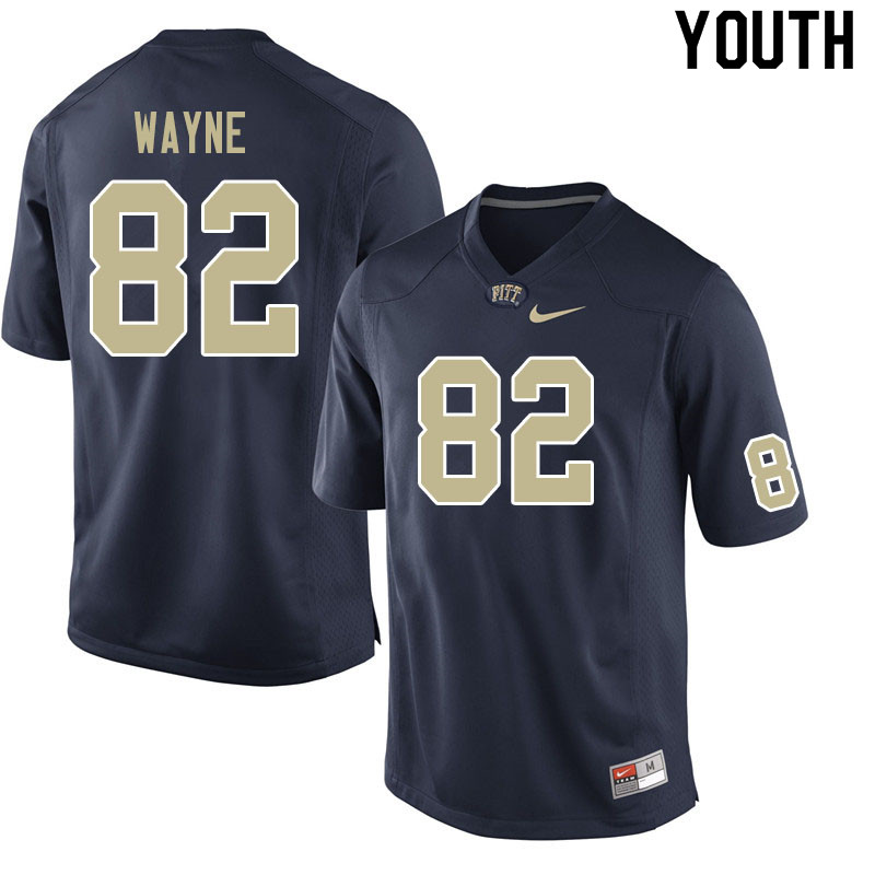 Youth #82 Jared Wayne Pitt Panthers College Football Jerseys Sale-Navy